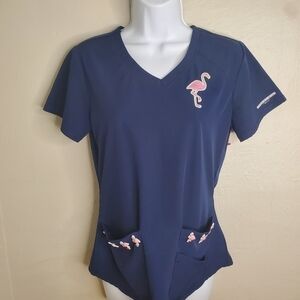 Skechers by Barco Breeze Women's 3-Pocket STRETCH V-Neck Scrub Top Extra Small